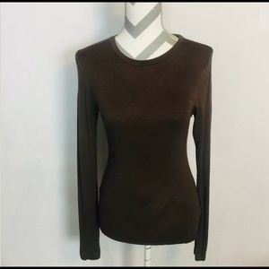 COSTA BLANCA Layering Top Brown Long Sleeve PL